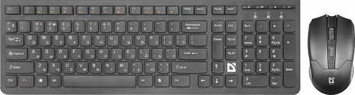 Комплект беспроводной Клавиатура + Мышь DEFENDER C-775 Columbia, USB, черная (1/20) (45775) фото 2