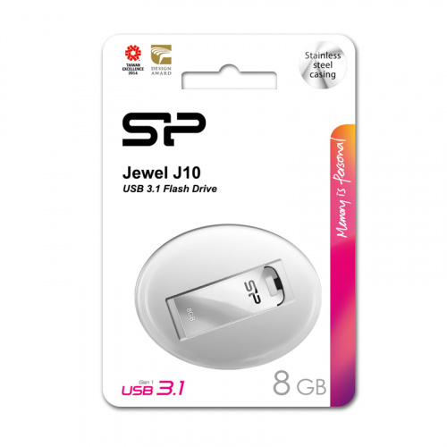 Флеш-накопитель USB 3.0  8GB  Silicon Power  Jewel J10  серебро (SP008GBUF3J10V1K) фото 12