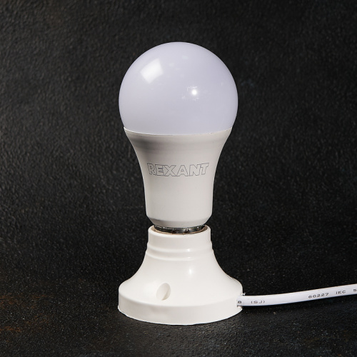 Лампа светодиодная REXANT Груша A60 15,5 Вт E27 1473 лм 6500 K холодный свет (10/100) (604-010) фото 6