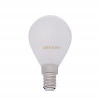 Лампа светодиодная REXANT филаментная Шарик GL45 9,5 Вт 915 Лм 2700K E14 матовая колба (10/100) (604-133)