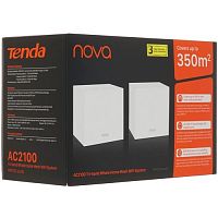 Mesh-комплект TENDA nova MW12-2, AC2100, 2-х роутеров, 3 x 10/100/1000Mbps RJ45 ports, 2.4GHz: 300Mbps, белый (1/1) (NOVA MW12(2-PACK))