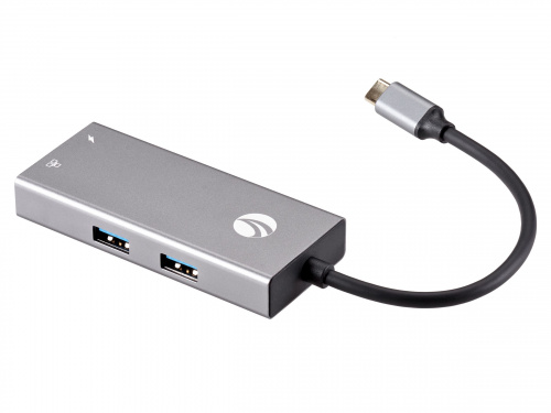 Адаптер Type-Cm --> 6в1 RJ-45+3USB3.0(f) +PD+HDMI1.4 Alum  Shell VCOM <CU459> фото 6