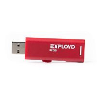 Флеш-накопитель USB  32GB  Exployd  580  красный (EX-32GB-580-Red)