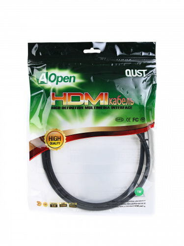 Кабель Aopen HDMI 19M/M ver 2.0, 1М (1/50) (ACG711-1M) фото 3