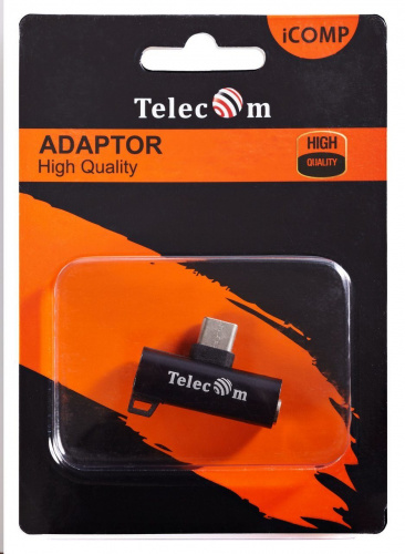 Переходник USB3.1 Type-C 2 in 1 audio+PD charging черный <TA433-B> (1/1000) (TA433M-B) фото 3