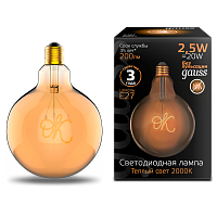 Лампа светодиодная GAUSS Filament G125 2,5W 200lm 2000К Е27 golden OK 1/20 (176802003)