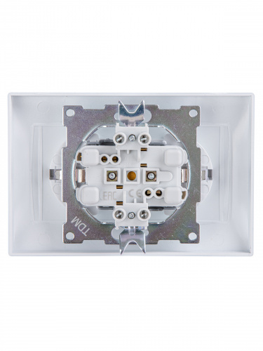 Розетка двойная 2П+З 16А 250В серебр. металлик , с/у, "Лама" (6/72) TDM (SQ1815-0225) фото 3