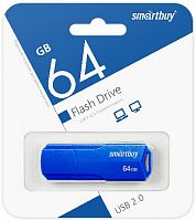 Флеш-накопитель USB  64GB  Smart Buy  Clue  синий (SB64GBCLU-BU)