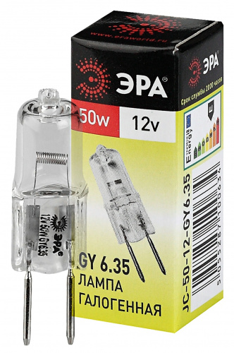 Лампа ЭРА галогенная GY6.35-JC-50W-12V GY6.35 50Вт капсула теплый белый свет (1/1000) (C0027372) фото 3