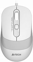 Мышь проводная оптическая A4Tech Fstyler FM10S (1600dpi) silent USB (4but) белый/серый (1/60) (FM10S USB WHITE)