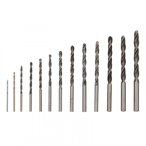 Набор сверл по металлу KRANZ (HSS) диаметр 1.5-6.5 мм (13 шт.) (1/50)