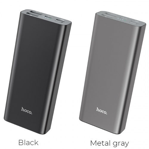 Мобильный аккумулятор Аккумулятор внешний HOCO J51, 10000mAh, 2 USB и Type-C выходы, Micro и Type-C входы, PD3.0, QC3.0 / 2.0, LED индикатор, чёрный(1/34) (6931474718266) фото 4