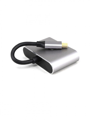 Кабель-концентратор  USB3.1 Type-Cm --> HDMI (f)+VGA(f), Alum Grey 4K@30 Hz,Telecom<TUC050> фото 6