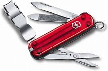 Нож перочинный Victorinox Nail Clip, 65 мм., 8 функций, красный полупрозрачный (0.6463.T)