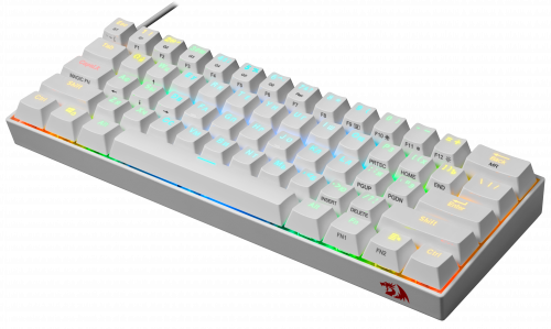 Клавиатура беспроводная REDRAGON Draconic RU,RGB, bluetooth 5.0, белая (77810) фото 5