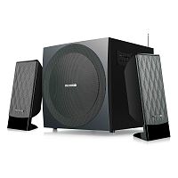 Акустика Microlab M-300BT, мощ: 12 Вт x2 +14 Вт,3,5 мм стерео, USB, SD-карта, Bluetooth, 2RCA. FM тюне, чёрный (1/4)   (80003160)