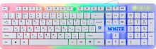 Клавиатура проводная игровая DEFENDER White GK-172 RU,радуж. подсветка,104 кнопки, белая (1/20) (45172)