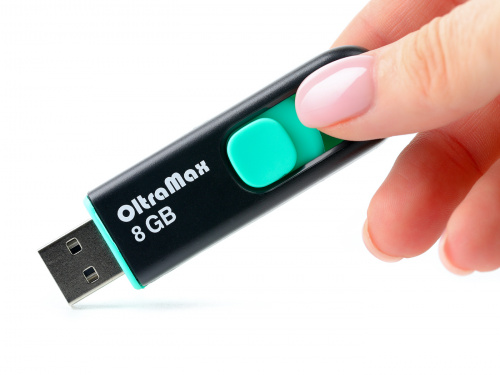 Флеш-накопитель USB  8GB  OltraMax  250  бирюзовый (OM-8GB-250-Turquoise) фото 2