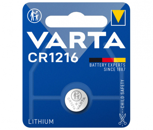 Элемент питания VARTA  CR 1216 Electronics (1 бл)  (1/10/100) (06216101401)