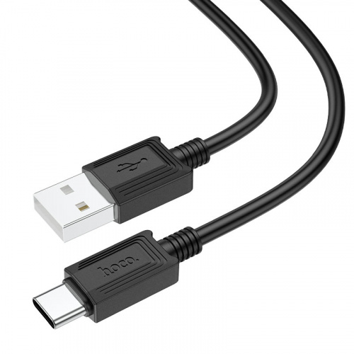 Кабель USB - Type-C HOCO X73 Sunway, 1.0м, круглый, 3.0A, силикон, цвет: чёрный (1/31/310) (6931474767325)