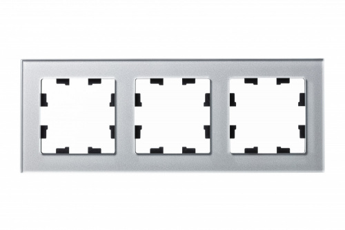 Рамка 3-м ATLASDESIGN Nature стекло алюм. Systeme Electric ATN320303 (1)