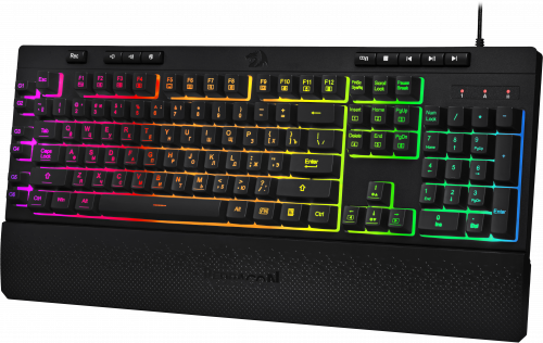 Клавиатура проводная игровая REDRAGON Shiva RU,RGB, 26 anti-ghost keys, черная (1/10) (77689) фото 3