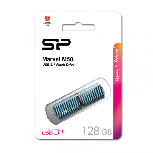 яUSB 3.0  128GB  Silicon Power  Marvel M50  голубой фото 7