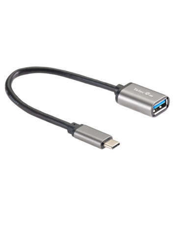 Кабель-адаптер  Type-Cm --> USB 3.0 Af , OTG, 1,5A , 5,0Gbps , Alum grey 0,2m Telecom (TC409M) (1/504)