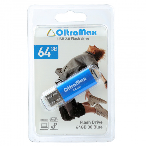 Флеш-накопитель USB  64GB  OltraMax   30  синий (OM064GB30-Bl) фото 5