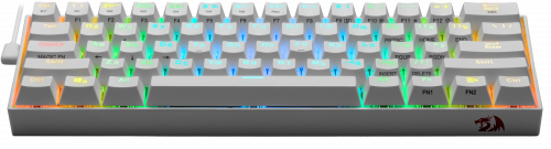 Клавиатура беспроводная REDRAGON Draconic RU,RGB, bluetooth 5.0, белая (77810) фото 4