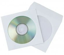 Конверт для CD дисков D2 Tech CDC-2-100, с окном, клей дискрин, упаковка 100 шт. (100/4500)