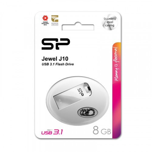 Флеш-накопитель USB 3.0  8GB  Silicon Power  Jewel J10  серебро (SP008GBUF3J10V1K) фото 10