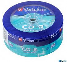 Диск VERBATIM CD-R 80 (52х) Shrink (25) (300) (43726)