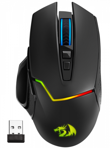 Беспроводная игровая мышь REDRAGON Mirage Pro RGB, 8000 DPI, б.п, черный (1/40) (71432)