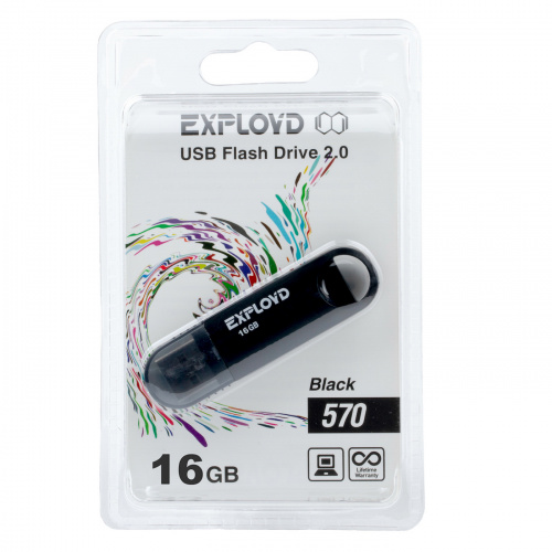 Флеш-накопитель USB  16GB  Exployd  570  чёрный (EX-16GB-570-Black) фото 5