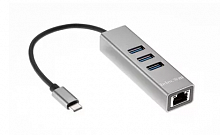 USB-концентратор USB 3.1 Type-C -->RJ-45 1000Mbps +3 USB3.0, Aluminum Shell, 0.2м Telecom <TA311C> (1/140)