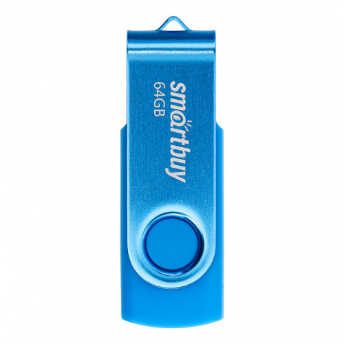 Флеш-накопитель USB  64GB  Smart Buy  Twist  синий (SB064GB2TWB)