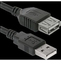 Кабель RITMIX RCC-062 USB 2.0 AM-AF, медный, никелированный, 1,8 м. (1/200) (15119596)
