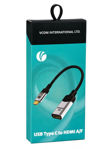 Aдаптер USB 3.1 Type-Cm --> HDMI A(f) 8K@60Hz, 0.15m ,Alum ,VCOM <CU423MV-8K> (1/150)