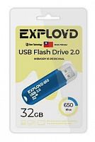 Флеш-накопитель USB  32GB  Exployd  650  синий (EX-32GB-650-Blue)