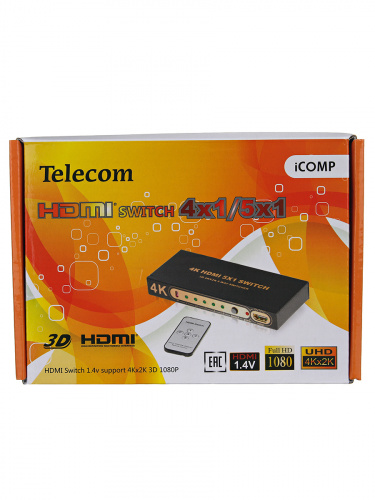 Переключатель HDMI 5 =>1 4k@ 30HZ Telecom <TTS7105>  (1/50) фото 3