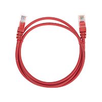 Патч-корд REXANT U/UTP, CAT 5e, RJ45-RJ45, 26AWG, LSZH, красный, 1м (1/300) (02-0103-1)