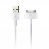 Кабель SMART BUY для IPhone 4/4S, USB 2.0 - 30-pin, белый, 1.2 м.  (1/500) (iK-412)