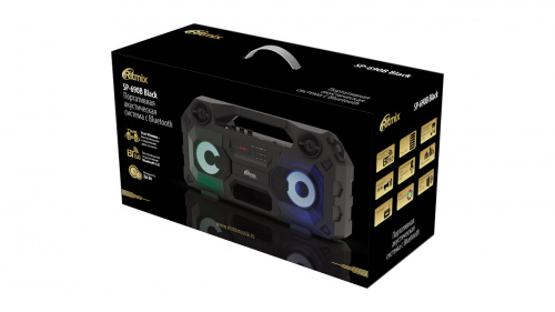 Портативная акустика RITMIX SP-690B, Bluetooth 5.0, FM-радиоприёмник, RGB подсветка, черная (1/4) (80000896) фото 2