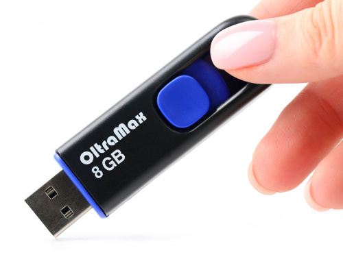 Флеш-накопитель USB  8GB  OltraMax  250  синий (OM-8GB-250-Blue) фото 2