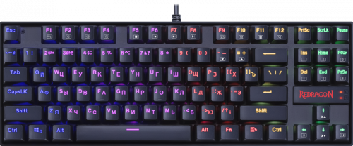 Клавиатура проводная игровая механическая REDRAGON Kumara Pro RGB, 87 клавиши, черная (1/10) (70964)
