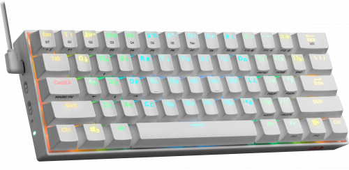 Клавиатура беспроводная REDRAGON Draconic RU,RGB, bluetooth 5.0, белая (77810) фото 3