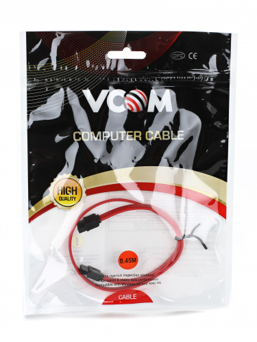 Кабель SATA интерфейсный 45/50см VCOM <VHC7660> (1/150) (VHC7660-0.5M) фото 3