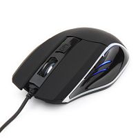 Мышь проводная игровая GEMBIRD MG-500, USB, 5 кнопок+колесо 1600DPI, подсветка, черный (1/8)