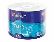 Диск VERBATIM CD-R 80 (52х) DL CB-50 Print (200) (43309)